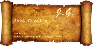 Jakó Gizella névjegykártya