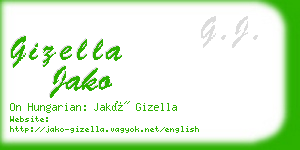 gizella jako business card
